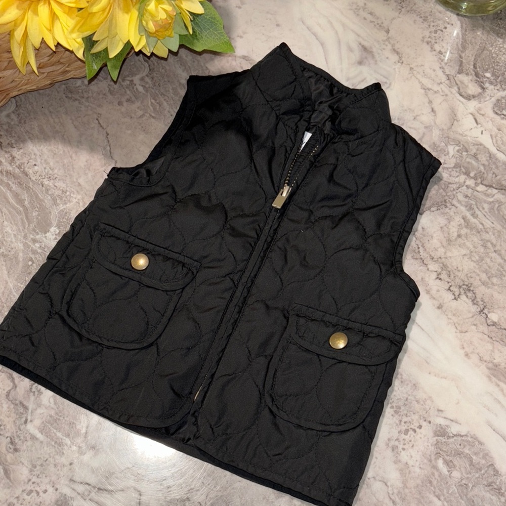 Old Navy Charcoal Quilted Vest